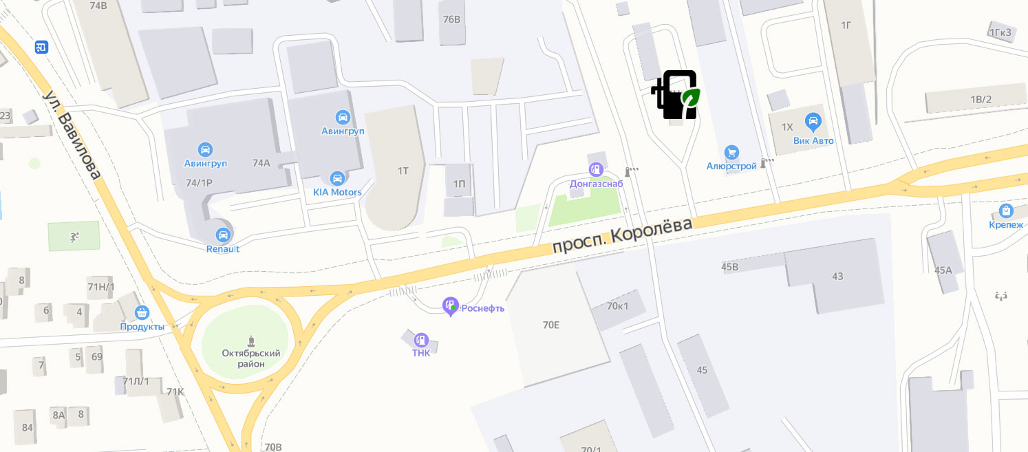 Схема проезда до заправки АГНКС (Метано) Ростов-на-Дону 